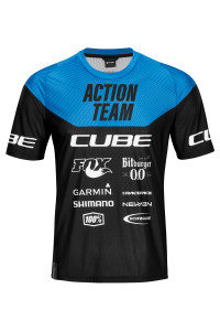 TRICOU CUBE EDGE ROUND NECK JERSEY S/S ACTIONTEAM BLACK BLUE