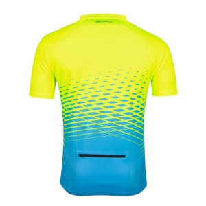 Tricou maneca scurta Force MTB Angle albastru/fluo XL - Img 6