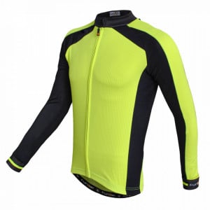 Tricou Termic Ciclism Copii FUNKIER Firenze-LW Winter (L/S) - Neon Yellow 14 ani - Img 2