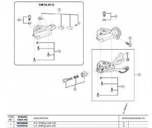 UNITATE DE SCHIMBARE A VITEZELOR SHIMANO SL-M980 DREAPTA