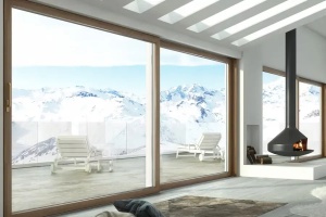 Lift and slide door HST REHAU GENEO - WHITE - A SCHEME - 2200 x 2000