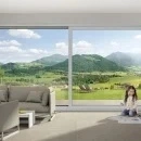Lift and slide door SALAMANDER HST EVOLUTION DRIVE - FOILED PROFILES 77 COLOURS - A SCHEME - 2200 X 2000