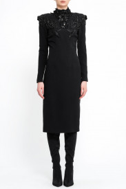 ROCHIE MIDI NEAGRĂ CU APLICAȚII