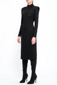 ROCHIE MIDI NEAGRĂ CU APLICAȚII