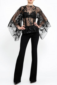 BLACK LACE ‘BUTTERFLY’ TOP