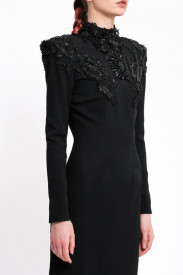 ROCHIE MIDI NEAGRĂ CU APLICAȚII