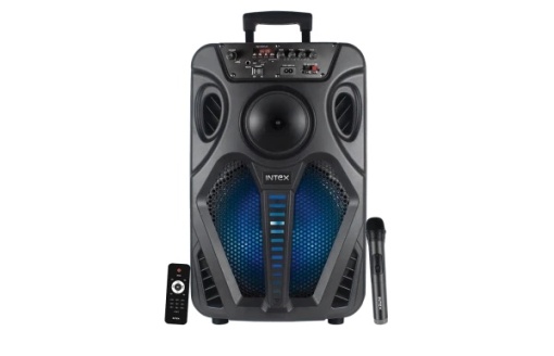 Bluetooth karaoke zvučnik Intex T-311 TUFB BTv5.0 Trolley/ FM/Aux/USB/1 x Bežični mikrofon/Daljinski/TWS 55W