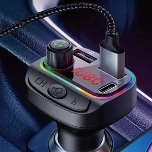 Kettz FM Transmiter i Punjač Paya – 2×USB QC3.1 + Type-C, LED - Img 3