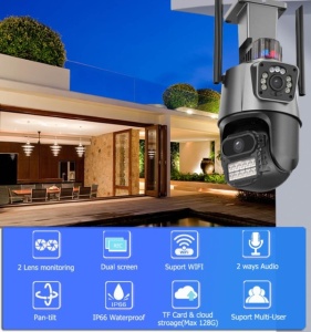 CAM-IP6MP-EP11-QQ GMB kamera 6 mpix microSD iCSee xmeye pro app Two-way voice PTZ ip66,3.6mm+3.6mm - Img 2