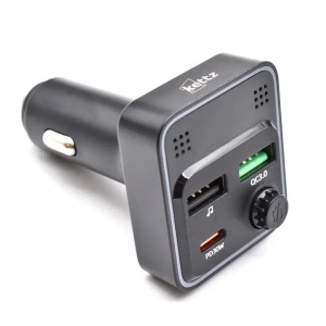 Kettz FM Transmiter i Punjač Floyd – 2×USB QC3.0 + Type-C PD30W, LED - Img 2