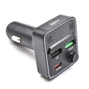 Kettz FM Transmiter i Punjač Floyd – 2×USB QC3.0 + Type-C PD30W, LED - Img 2