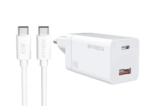 SYROX GaN65W Super Fast Dual Port Charging Adapter