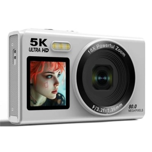 X-Cell Digitalna kamera 5K 80 MP, 18x Zoom, Wi-Fi bela