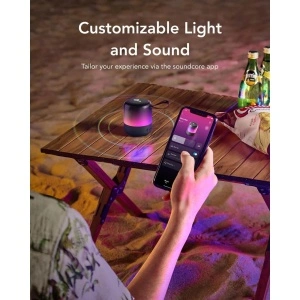 ANKER Soundcore Glow Mini BT zvučnik 360° zvuk i svetlo CRNI - Img 4