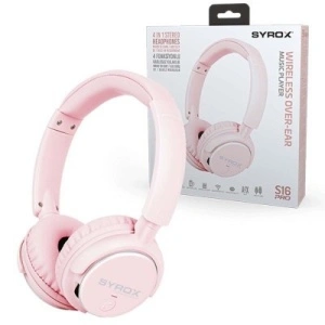 SYROX S16 Wireless Headset with Microphone pink - Img 2