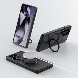 Futrola Hard Case Delight Series Magnetic Shockproof Case With Rotatable Bracket Za Samsung S25 Ultra Crna - Img 4