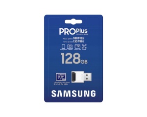 SAMSUNG Memorijska kartica PRO PLUS MicroSDXC 128GB U3 Blue + Card reader MB-MD128SB - Img 3