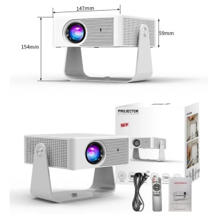 Projektor Zeus N8 HD 1280X720/LED LCD/4700 LUM(170 ANSI)/WiFi/mirac/HDMI/USB/zvuč/Andr 11 - Img 4