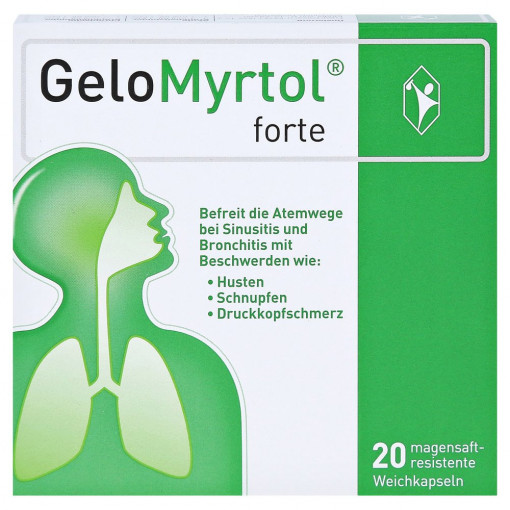 Supliment din Plante, GeloMyrtol Forte, Mucolitic Natural impotriva Bronsitei si Sinuzitei, 20 capsule