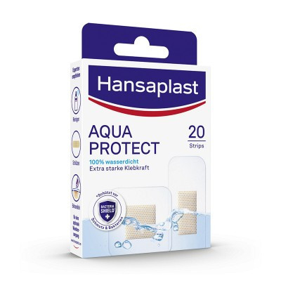 Set 20 buc Plasturi impermeabili pentru dus, inot si baie, Hansaplast Aqua Protect
