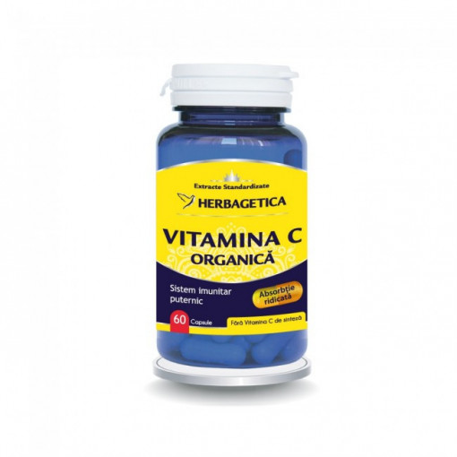 Supliment Alimentar Vitamine C Organica Herbagetica, 60 capsule