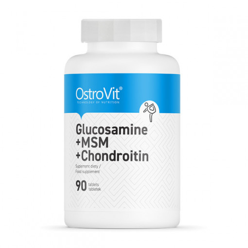 Supliment alimentar cu glucozamină, metilsulfonilmetan si condroitină, OstroVit, 90 comprimate