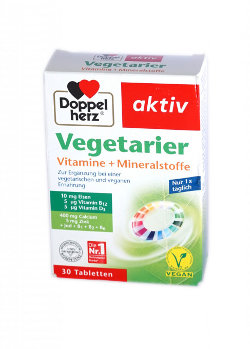 Doppelherz aktiv Pentru Vegetarieni Vitamine si Minerale, 30 comprimate