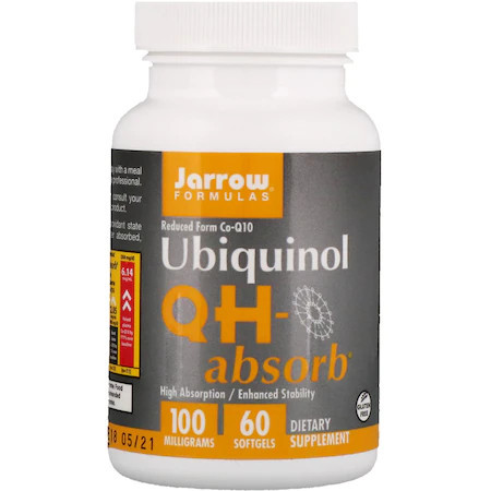 Supliment alimentar Jarrow Formulas Ubiquinol QH-absorb 100mg, 60 capsule