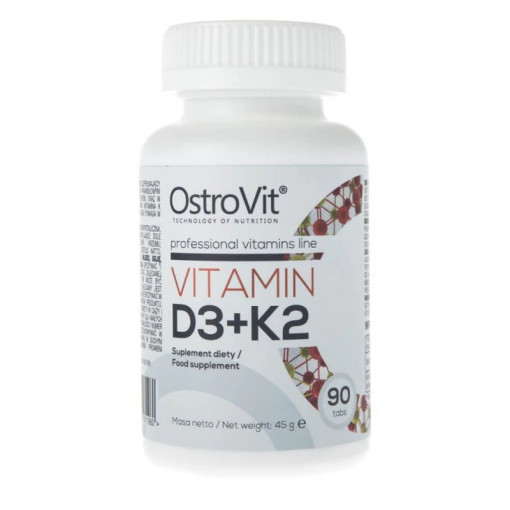 Supliment alimentar OstroVit Vitamina D3 + K2 - 90 comprimate