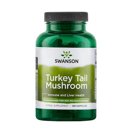 Turkey Tail Mushroom Extract (Coada de curcan), Swanson, 120 capsule SWH150