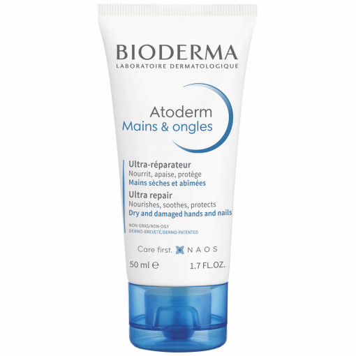 Crema de maini Bioderma Atoderm pentru piele uscata, 50 ml