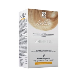BioNike, Shine On, Vopsea permanentă de păr, 9 Very Light Blonde, 145 ml