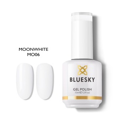 Bluesky, Bluesky, Glossy Shine Finish, Semi-Permanent Nail Polish, Moonwhite, 15 ml