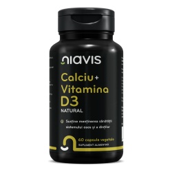 Calciu + Vitamina D3 Natural 60 cps