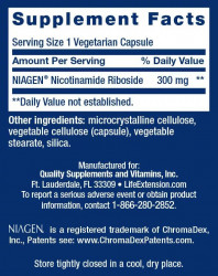 Complex pentru Metabolism si Regenerare Celulara, Life Extension NAD+ Cell Regenerator™ (300 mg) - 30 capsule (30 doze) - Img 2