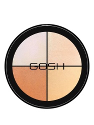 Gosh, Strobe'n Glow Kit, Illuminating, Glow, Brightening, Face Palette, 001, 4 Shades, 15 g