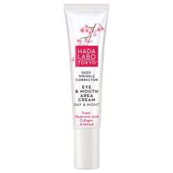 Hada Labo Tokyo, Hada Labo, Acid hialuronic și colagen, Antirid, Zi & Noapte, Cremă pentru ochi, 15 ml