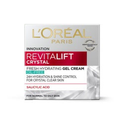 L'Oreal Paris, Revitalift Crystal, Hidratant, Crema gel, Pentru față și gât, 50 ml