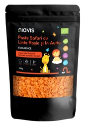 Paste Safari cu Linte Rosie si In Auriu Pentru Copii Ecologice 250g