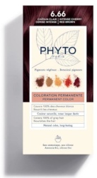 Phyto, Color, Vopsea permanentă de păr, 6.66 Intense Cherry Red Brown, 50 ml