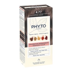 Phyto, Phytocolor, Vopsea permanentă de păr, 4.77 Intense Chestnut Brown, 50 ml