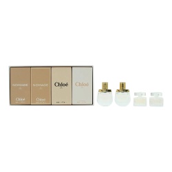 Set Chloe: Chloe, Eau De Parfum, For Women, 5 ml *Miniature + Rose Tangerine, Eau De Toilette, For Women, 5 ml *Miniature + Nomade, Eau De Parfum, For Women, 5 ml *Miniature + Nomade, Eau De Toilette, For Women, 5 ml *Miniature