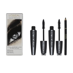 Set L'Oreal Paris: Mega Volume Collagene 24h Extra, Mascara, Black, 2 pcs, 9 ml