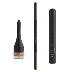 Set Profusion Cosmetics: Ultimate Brow Sculpt, Eyebrow Pomade, Dark Brown, 4 ml