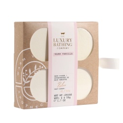 Set, The Luxury Bathing Company, Warm Vanilla, Bombă de baie, 4 buc, 50 g