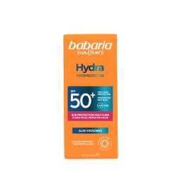 Babaria, Hydra Fotoprotector, Hidratant, Fluid de protecție solară, Pentru față, SPF 50+, 40 ml