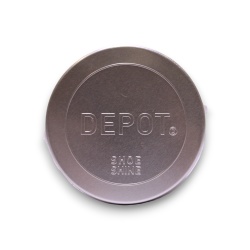 Depot, Shoe Shine, Metal Jar, Silver