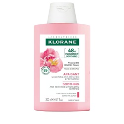 Klorane, Peony, Șampon pentru păr, Calmant, 200 ml