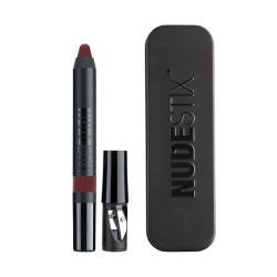Nudestix, Intense Matte, Creion de buze și fard de obraz 2-în-1, Corb, 2.5 g