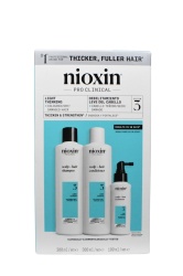 Set profesional impotriva ruperii Nioxin System 3 pentru par vopsit sau deteriorat cu aspect usor subtiat: Sampon, 300 ml + Balsam, 300 ml + Tratament, 100 ml - Img 1
